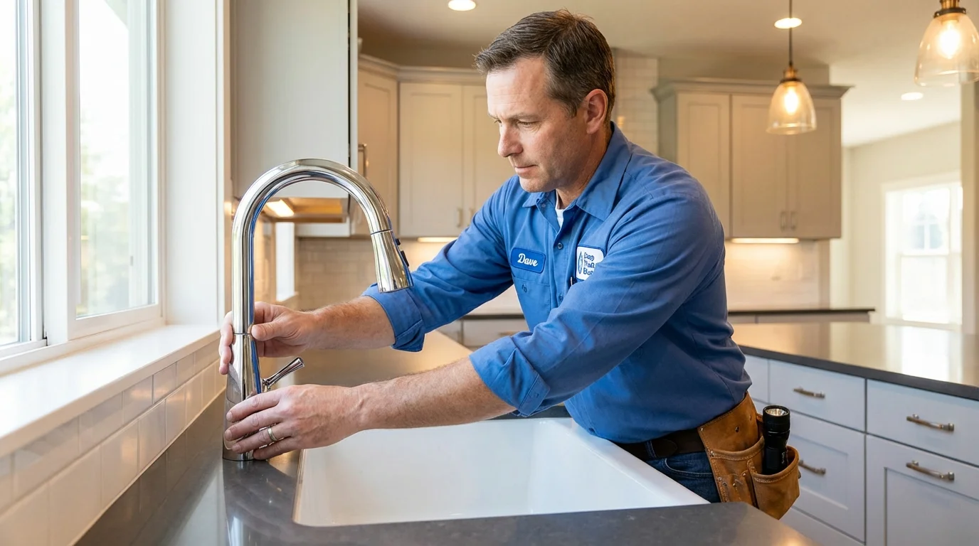 Kitchen faucet installation by Johns Plumbing LLC in Millersville